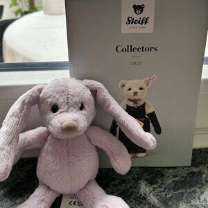 NEW Steiff Collectible PURPLE Tilda Rabbit 8" Plush Toy